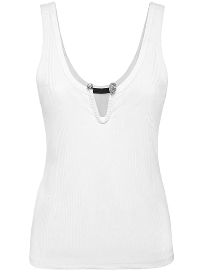 Hardware-Embellished Tank Top