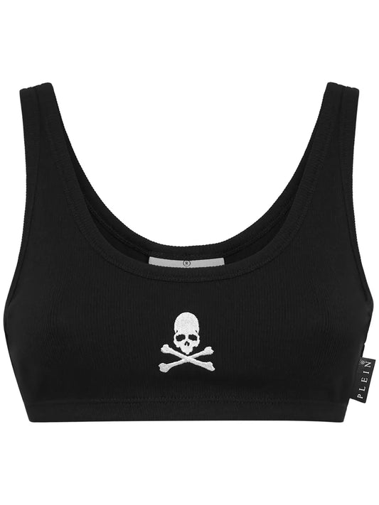 Skull & Bones Cropped Tank Top