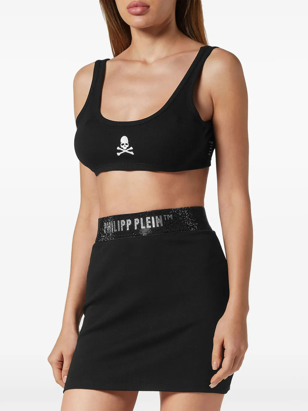 Skull & Bones Cropped Tank Top