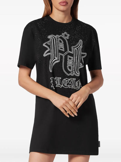 Crystal-Logo T-Shirt Dress