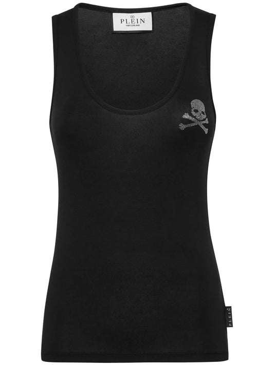 Crystal-Embellished Cotton Tank Top