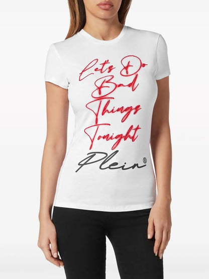 Sexy Pure Lettering Cotton T-Shirt