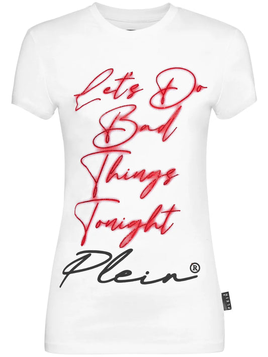 Sexy Pure Lettering Cotton T-Shirt
