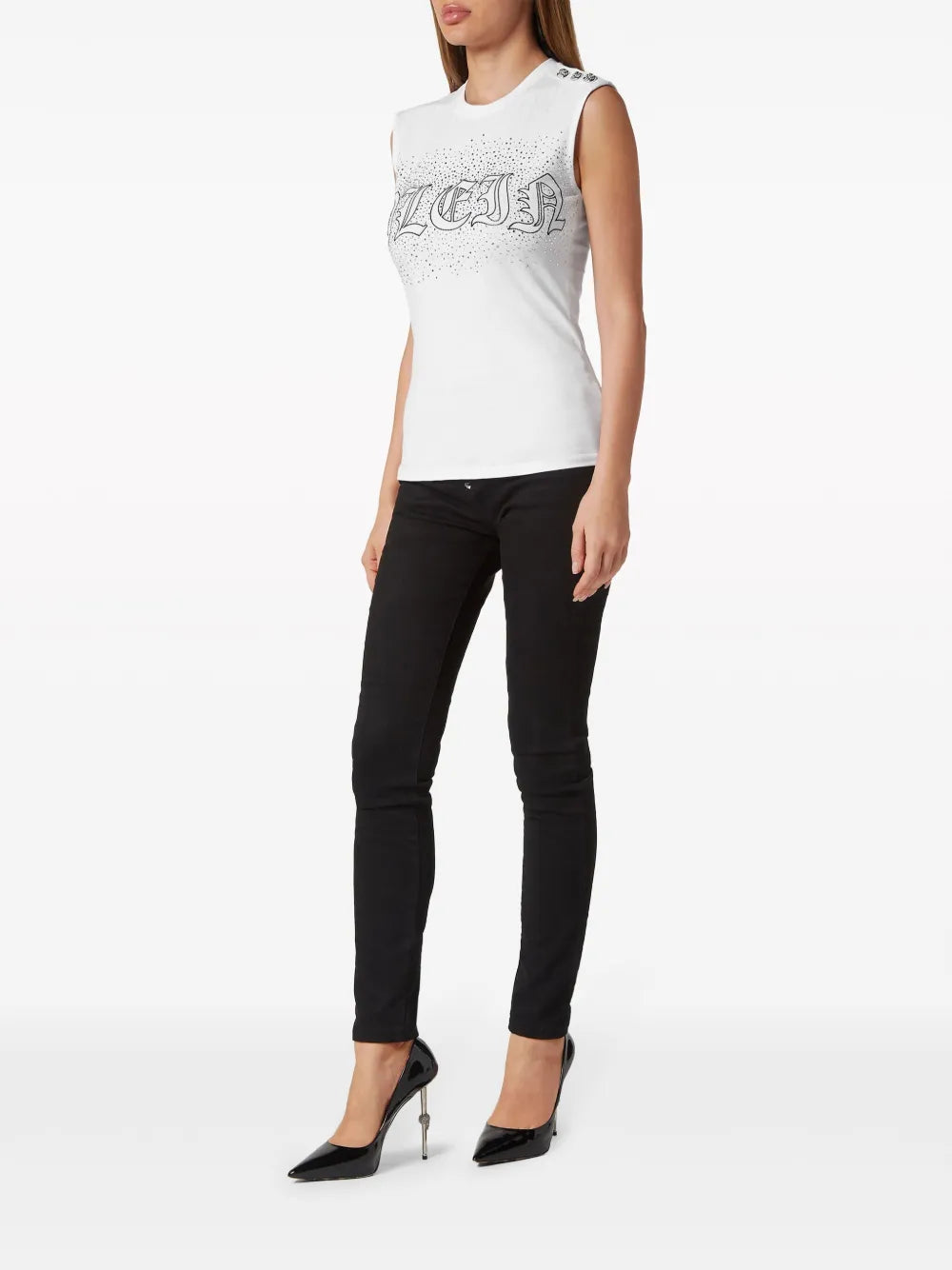 Crystal-Embellished Cotton Tank Top