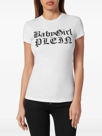 Lettering Cotton T-Shirt
