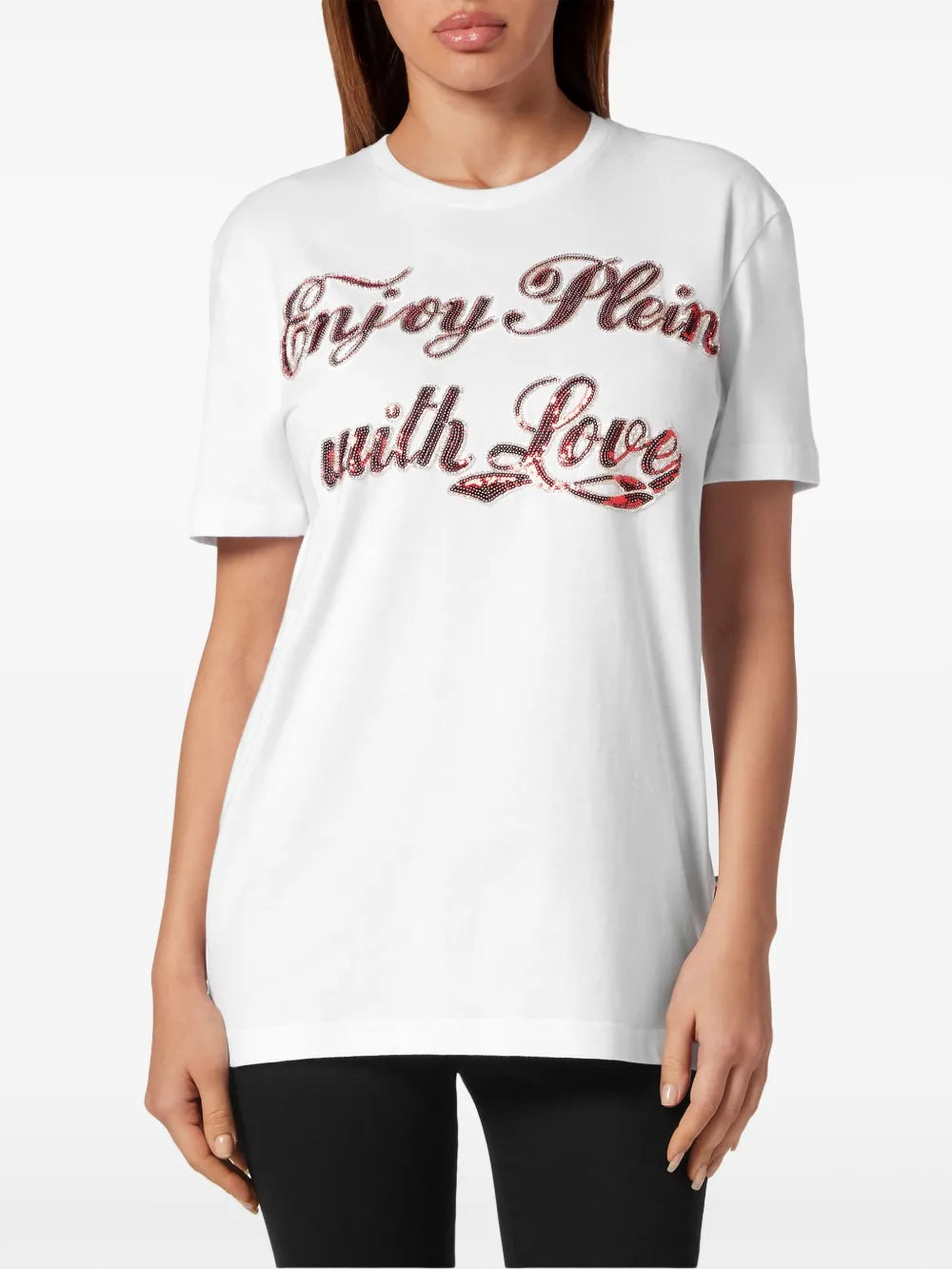 Slogan-Print Cotton T-Shirt