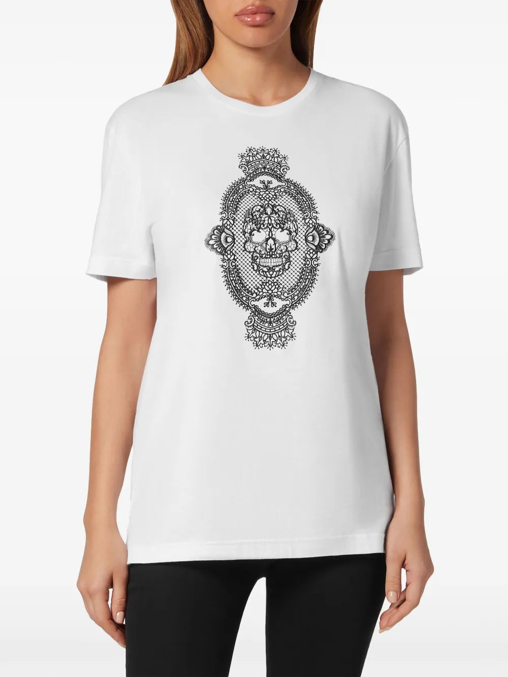 Skull-Print Cotton T-Shirt