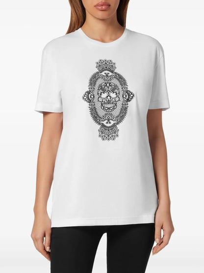 Skull-Print Cotton T-Shirt