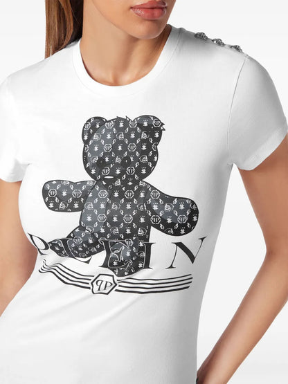 Teddy Bear-Print Cotton T-Shirt