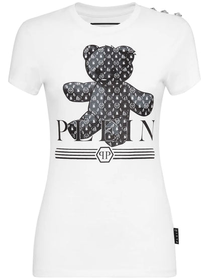 Teddy Bear-Print Cotton T-Shirt