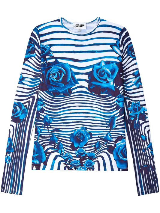 Morphing Floral-Print Top
