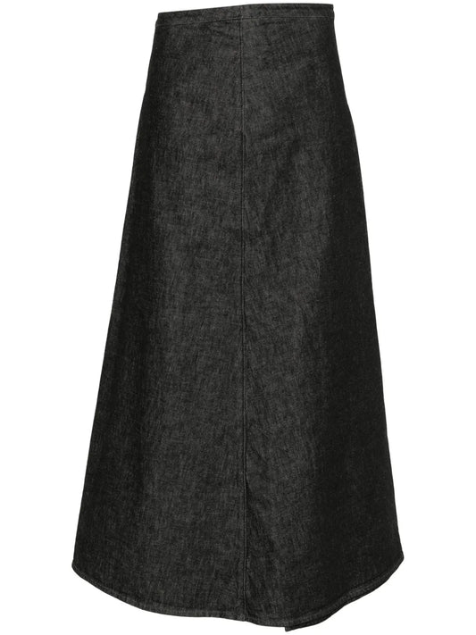 Pleat-Detail A-Line Skirt