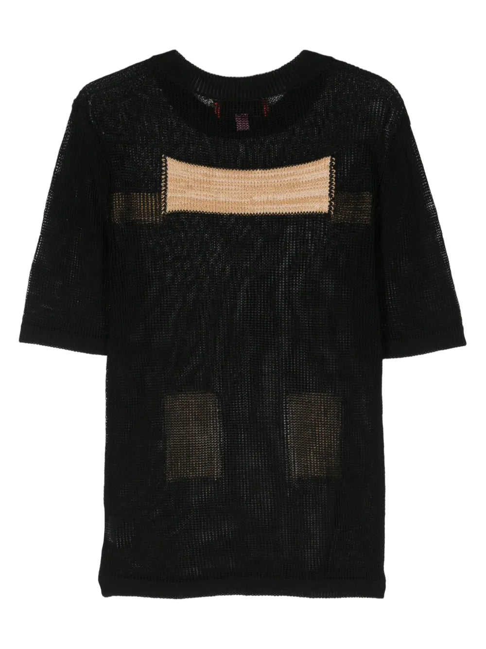 Open-Knit Colour-Block Jumper