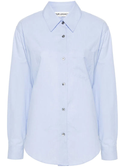 Contrast Striped Cotton Shirt