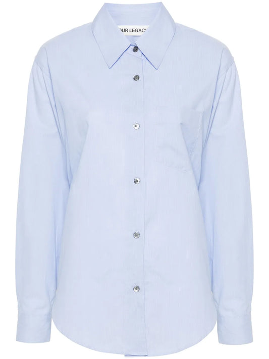 Contrast Striped Cotton Shirt