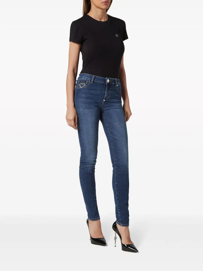 Logo-Appliqué Skinny Jeans
