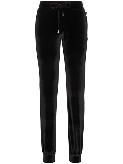 Logo-Embellished Velvet Track Pants