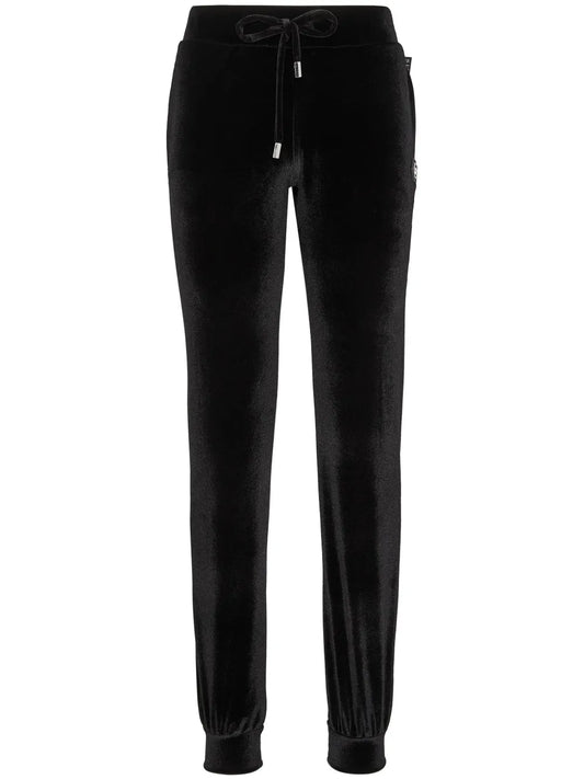 Logo-Embellished Velvet Track Pants