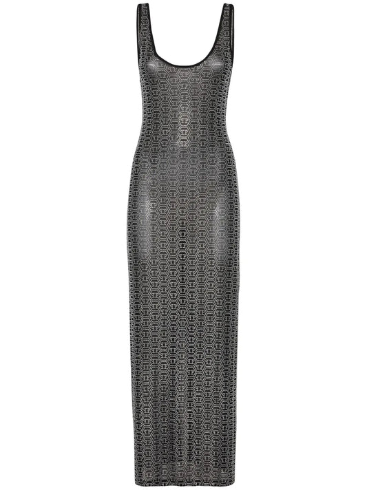 Crystal-Monogram Maxi Dress