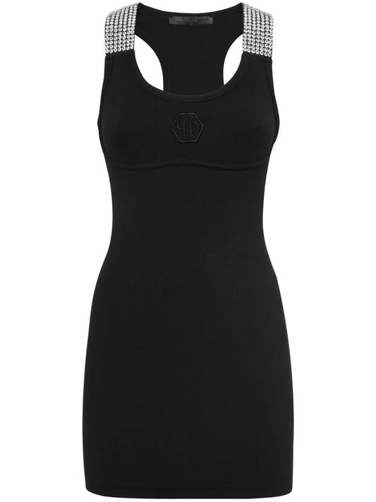 Crystal-Embellished Tank Minidress
