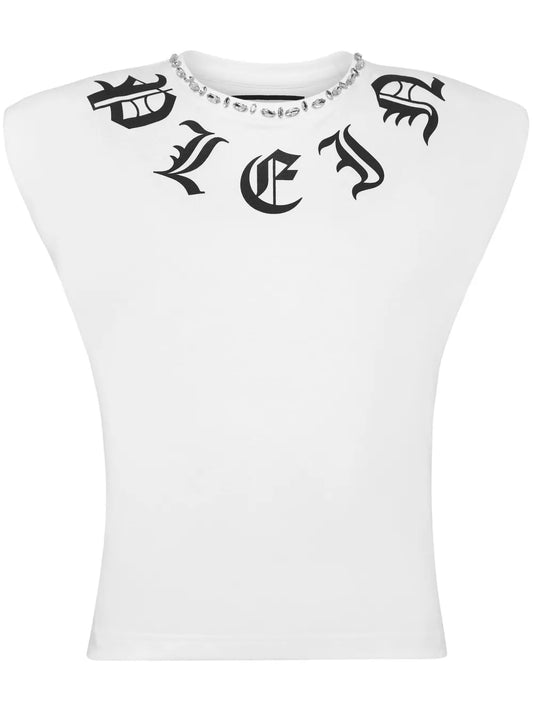 Gothic Plein Shoulder-Pads Tank Top