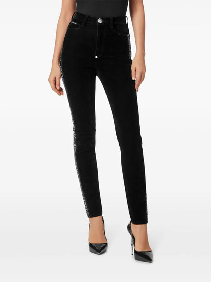Crystal-Embellished Skinny Jeans