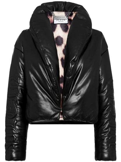Skull & Bones Leather Biker Jacket