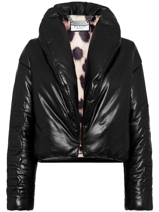 Skull & Bones Leather Biker Jacket