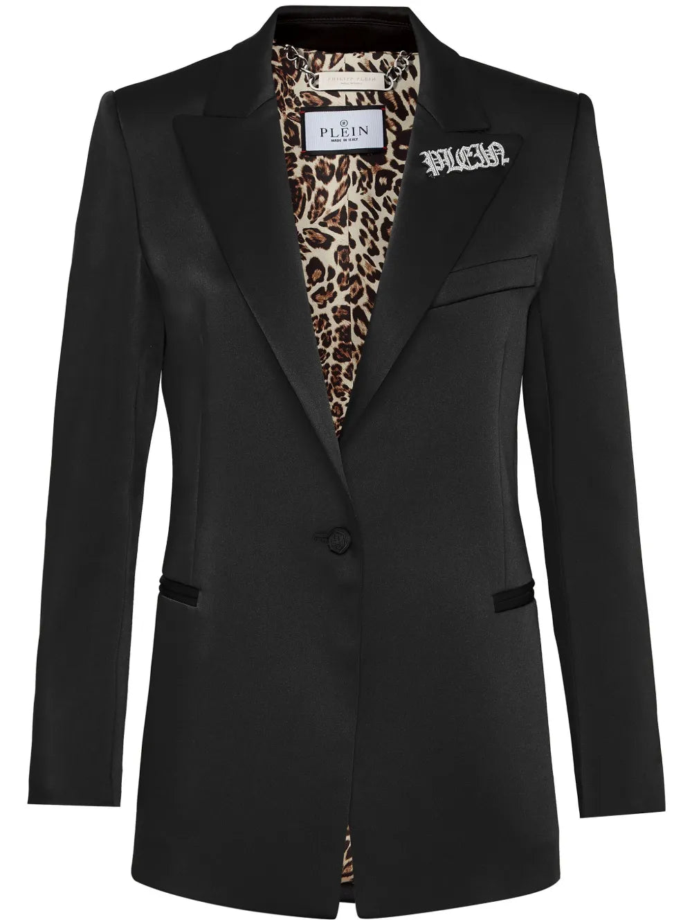 Logo-Embellished Satin Blazer