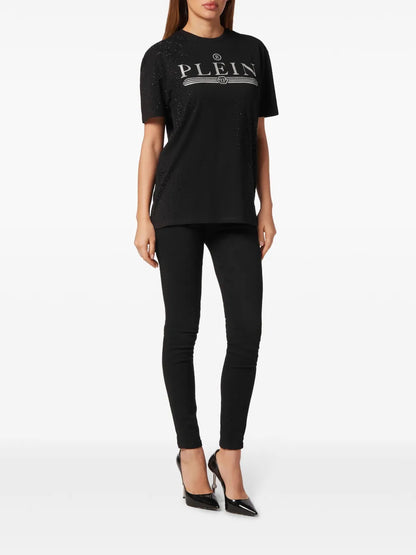 Crystal-Embellished Cotton T-Shirt