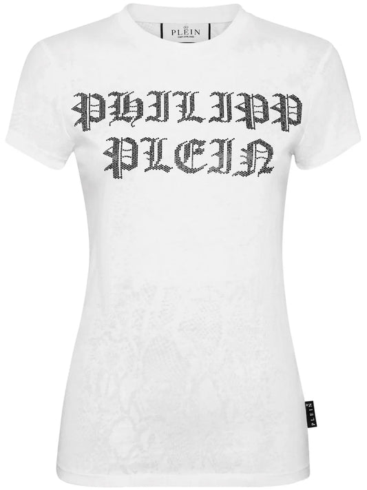 Crystal-Embellished Cotton T-Shirt