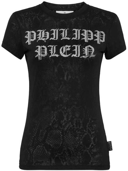 Crystal-Embellished Cotton T-Shirt