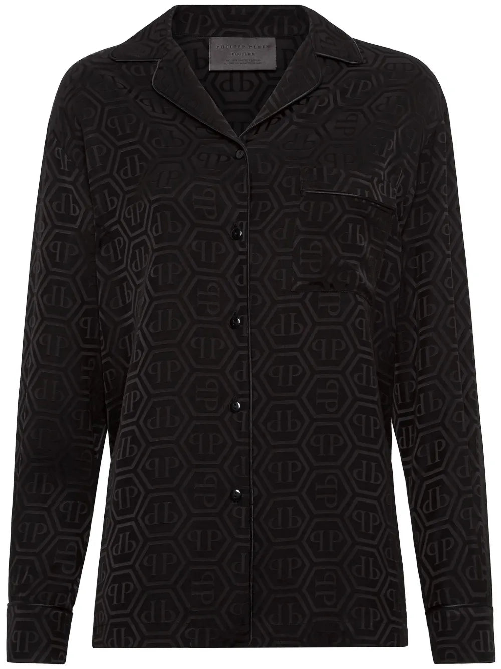 Monogram-Pattern Long-Sleeve Shirt