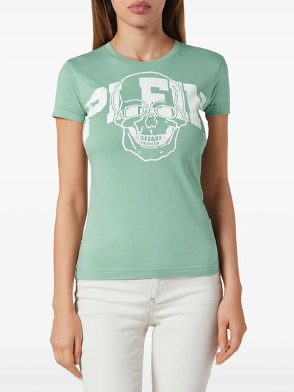 Skull-Print Cotton T-Shirt