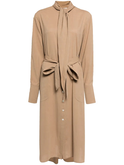 Belted Handkerchief Shirtdress