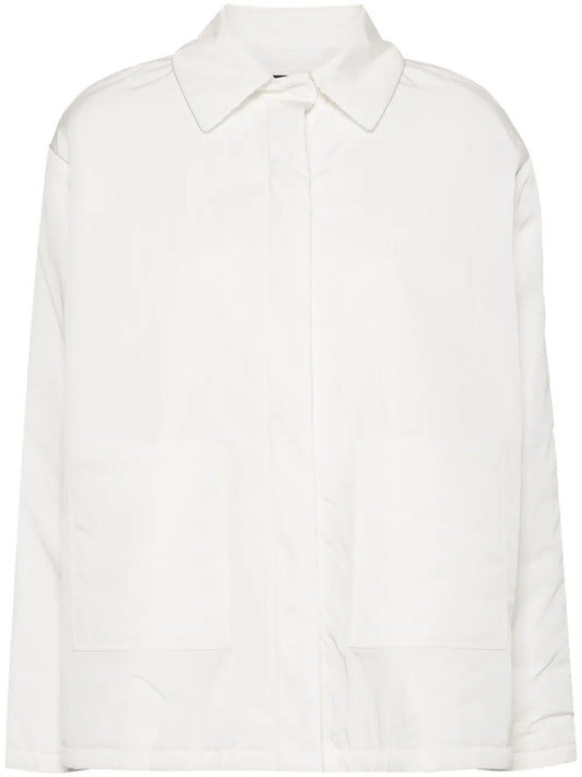 Crinkled Padded Shirt Jacket
