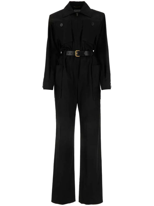 Belted Cotton Jumpsuit