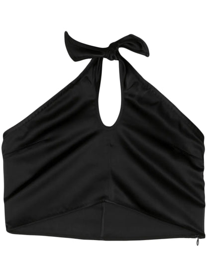 Knot Satin Bandeau Top