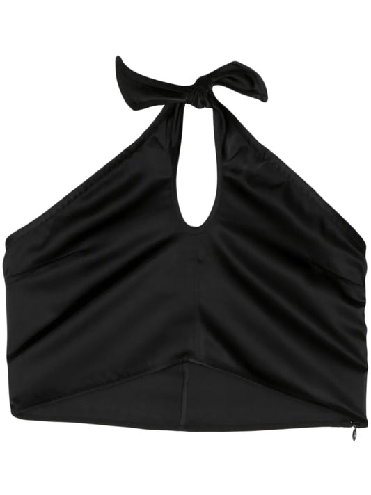 Knot Satin Bandeau Top