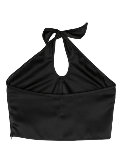 Knot Satin Bandeau Top