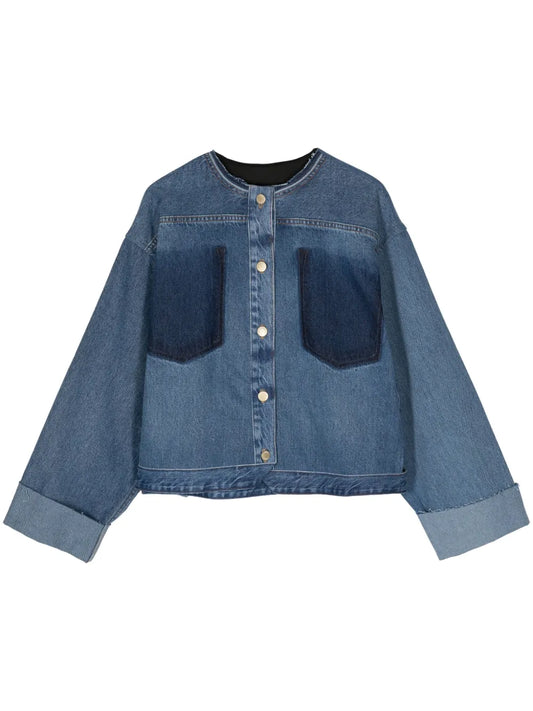University Single-Breasted Denim Jacket