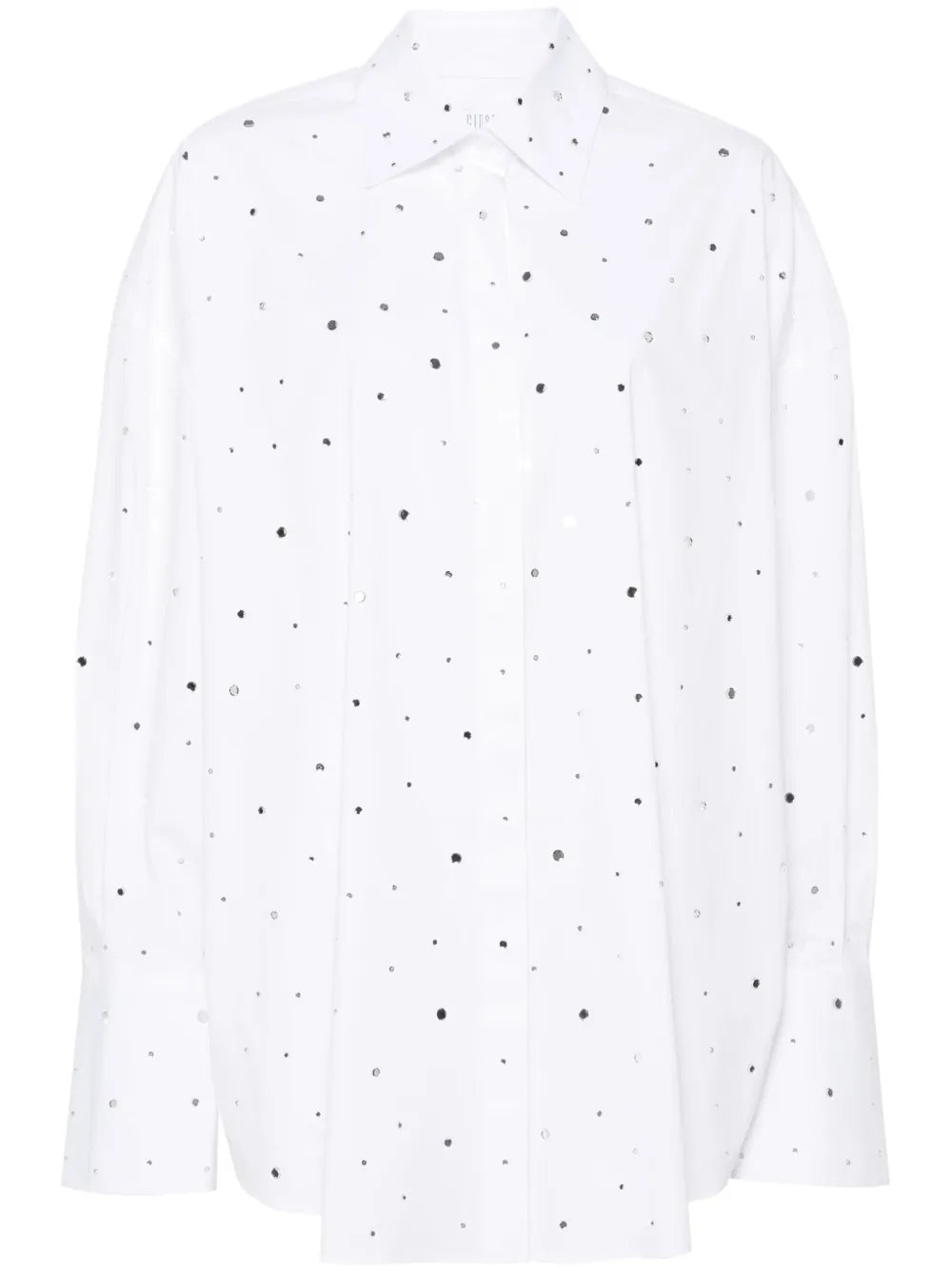 Rhinestone-Embellished Poplin Shirt