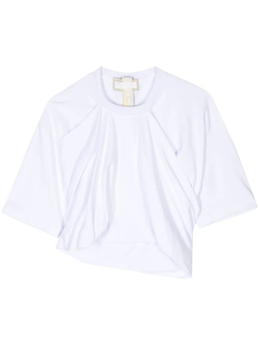 Graceful Draped Cotton T-Shirt