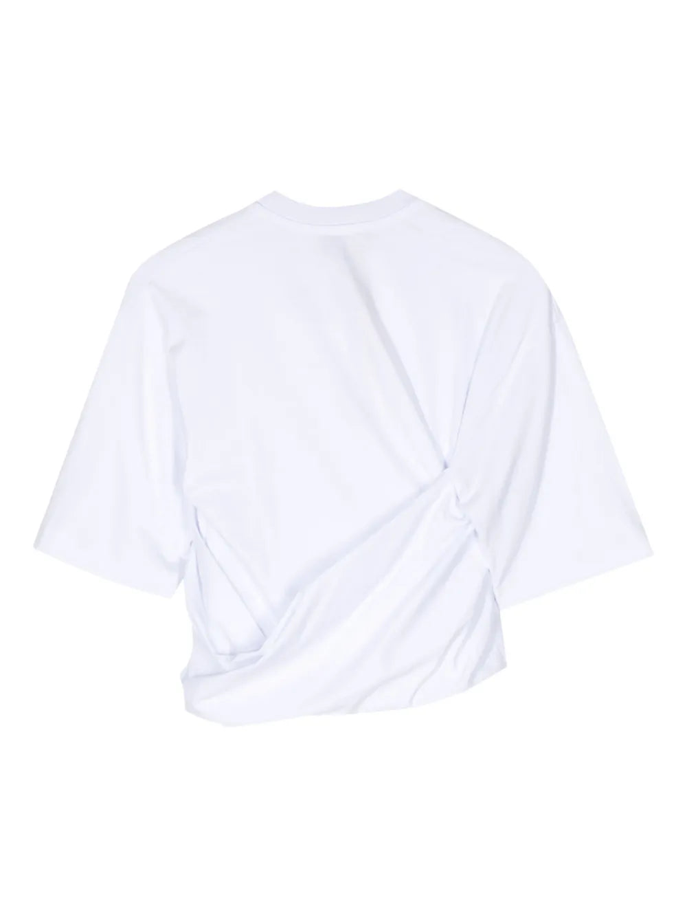 Graceful Draped Cotton T-Shirt