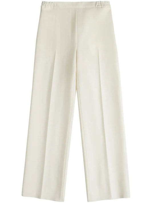 Elasticated-Waist Virgin-Wool Trousers