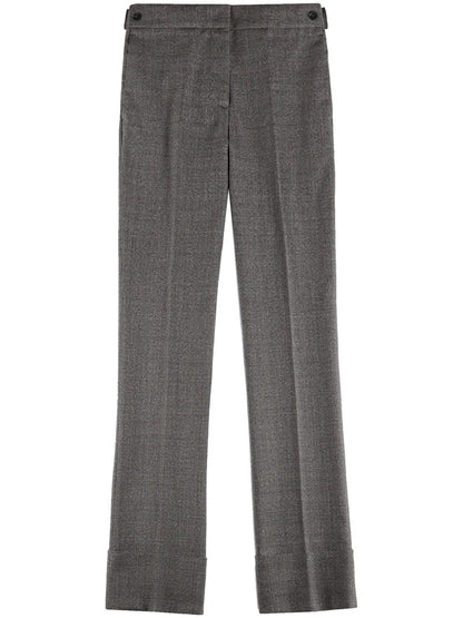 Pressed-Crease Straight Trousers