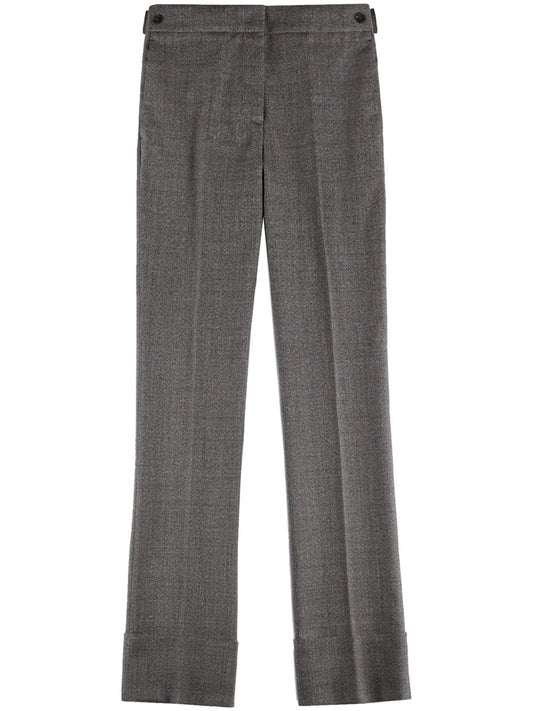 Pressed-Crease Straight Trousers