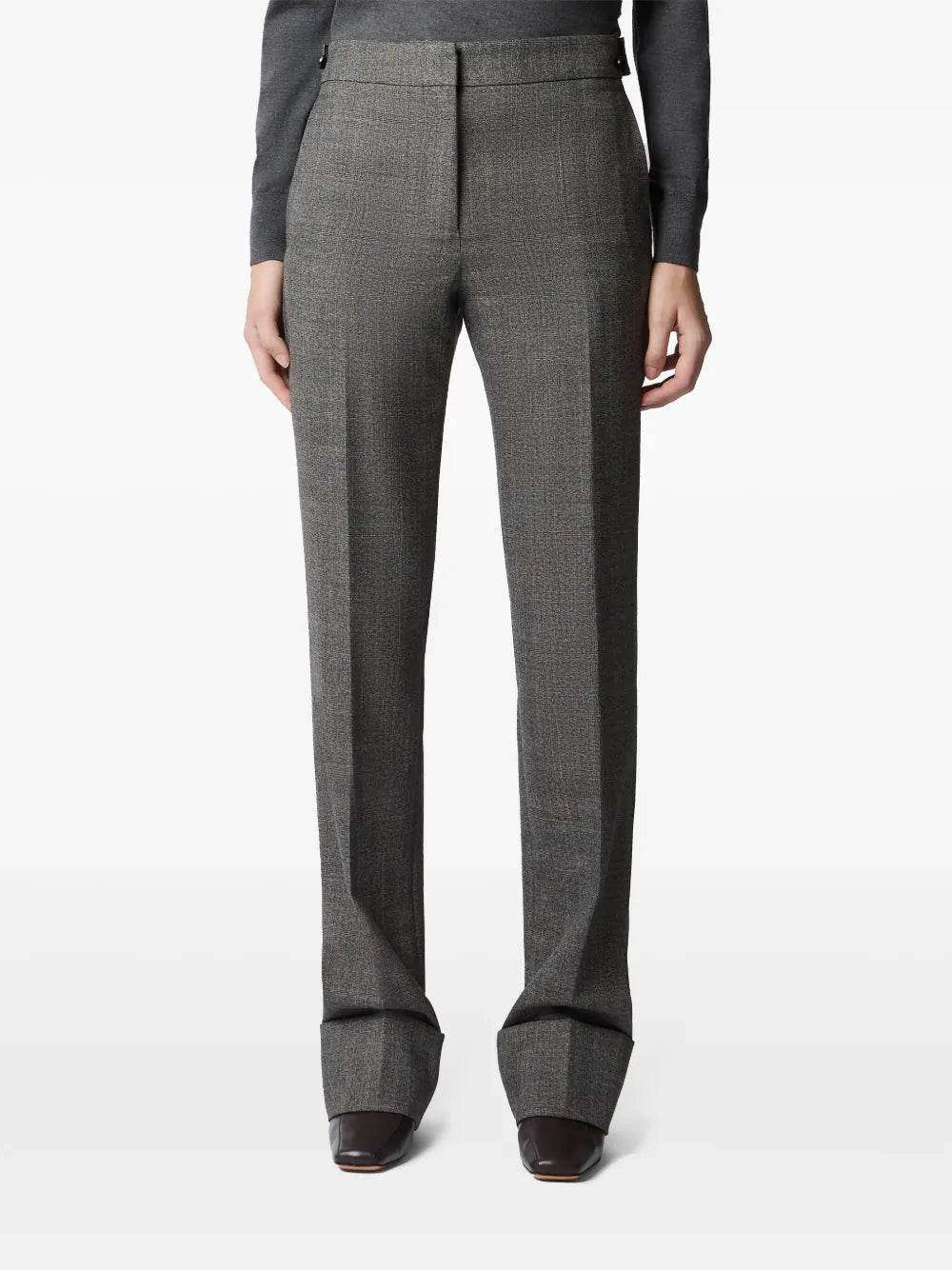 Pressed-Crease Straight Trousers