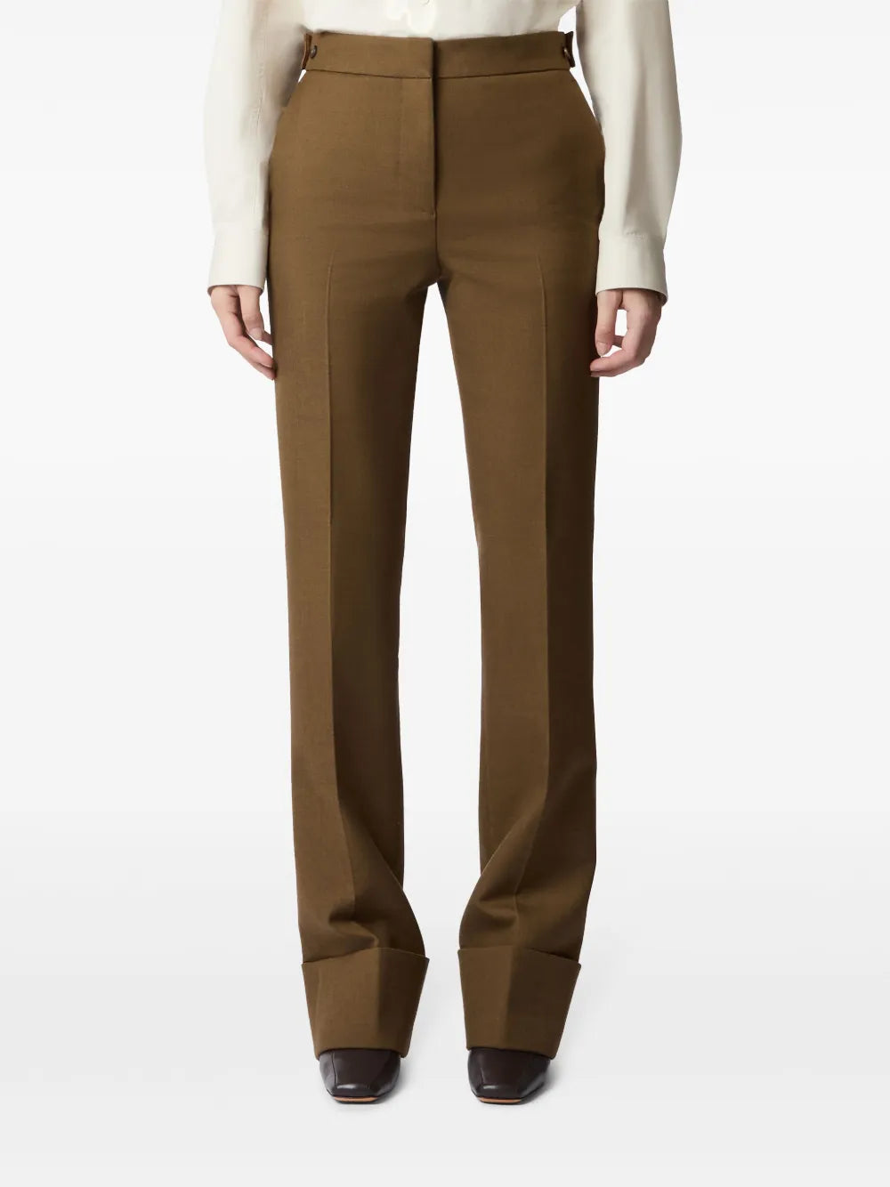 Pressed-Crease Straight Trousers
