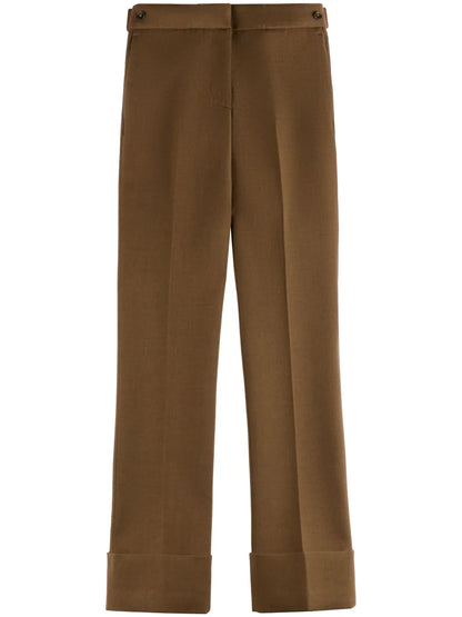 Pressed-Crease Straight Trousers
